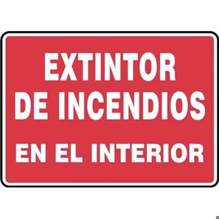 Accuform Safety Sign FIRE EXTINGUISHER INSIDE SHMFXG909VS